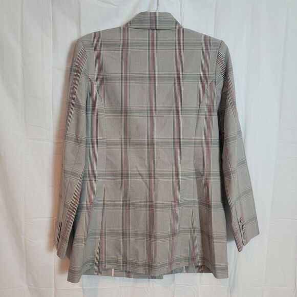 Cabi Sleuth Blazer Women's Size 8 Gray Plaid Relaxed Fit Preppy Office Career - Picture 2 of 14